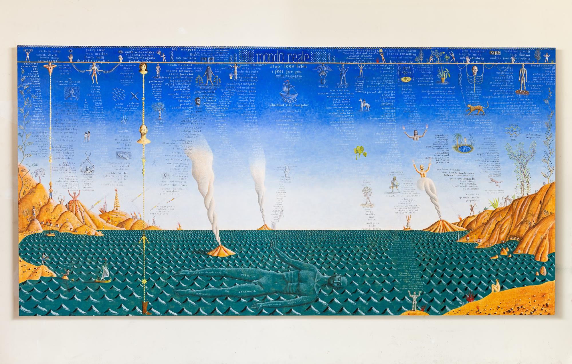 Mondo Reale, 2022, acrílica sobre tela, 200 x 400 cm